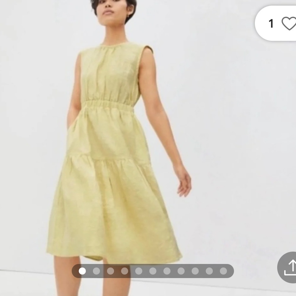 Everlane Women's Midi Dress in Light Yellow